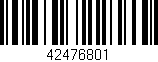 Código de barras (EAN, GTIN, SKU, ISBN): '42476801'