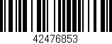 Código de barras (EAN, GTIN, SKU, ISBN): '42476853'