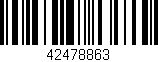 Código de barras (EAN, GTIN, SKU, ISBN): '42478863'