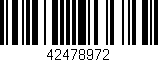 Código de barras (EAN, GTIN, SKU, ISBN): '42478972'
