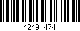 Código de barras (EAN, GTIN, SKU, ISBN): '42491474'