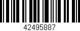 Código de barras (EAN, GTIN, SKU, ISBN): '42495887'