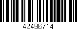 Código de barras (EAN, GTIN, SKU, ISBN): '42496714'