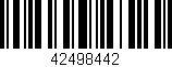 Código de barras (EAN, GTIN, SKU, ISBN): '42498442'