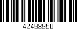 Código de barras (EAN, GTIN, SKU, ISBN): '42498950'