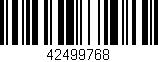 Código de barras (EAN, GTIN, SKU, ISBN): '42499768'