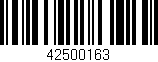 Código de barras (EAN, GTIN, SKU, ISBN): '42500163'