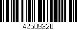 Código de barras (EAN, GTIN, SKU, ISBN): '42509320'