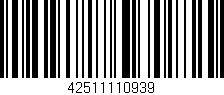 Código de barras (EAN, GTIN, SKU, ISBN): '42511110939'