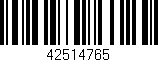 Código de barras (EAN, GTIN, SKU, ISBN): '42514765'