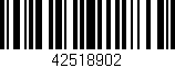 Código de barras (EAN, GTIN, SKU, ISBN): '42518902'