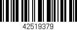 Código de barras (EAN, GTIN, SKU, ISBN): '42519379'