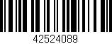 Código de barras (EAN, GTIN, SKU, ISBN): '42524089'