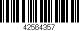 Código de barras (EAN, GTIN, SKU, ISBN): '42564357'
