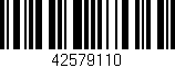 Código de barras (EAN, GTIN, SKU, ISBN): '42579110'