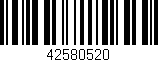 Código de barras (EAN, GTIN, SKU, ISBN): '42580520'