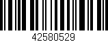 Código de barras (EAN, GTIN, SKU, ISBN): '42580529'