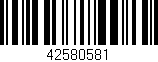 Código de barras (EAN, GTIN, SKU, ISBN): '42580581'