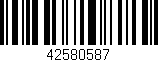 Código de barras (EAN, GTIN, SKU, ISBN): '42580587'