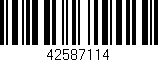 Código de barras (EAN, GTIN, SKU, ISBN): '42587114'