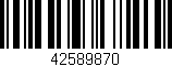 Código de barras (EAN, GTIN, SKU, ISBN): '42589870'