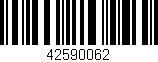 Código de barras (EAN, GTIN, SKU, ISBN): '42590062'