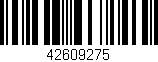 Código de barras (EAN, GTIN, SKU, ISBN): '42609275'