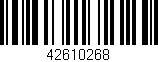 Código de barras (EAN, GTIN, SKU, ISBN): '42610268'