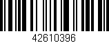 Código de barras (EAN, GTIN, SKU, ISBN): '42610396'