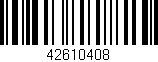 Código de barras (EAN, GTIN, SKU, ISBN): '42610408'