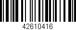 Código de barras (EAN, GTIN, SKU, ISBN): '42610416'