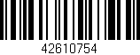 Código de barras (EAN, GTIN, SKU, ISBN): '42610754'