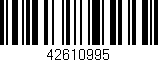 Código de barras (EAN, GTIN, SKU, ISBN): '42610995'