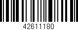 Código de barras (EAN, GTIN, SKU, ISBN): '42611180'