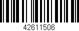 Código de barras (EAN, GTIN, SKU, ISBN): '42611506'