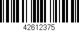 Código de barras (EAN, GTIN, SKU, ISBN): '42612375'