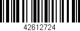 Código de barras (EAN, GTIN, SKU, ISBN): '42612724'