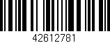 Código de barras (EAN, GTIN, SKU, ISBN): '42612781'