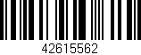 Código de barras (EAN, GTIN, SKU, ISBN): '42615562'