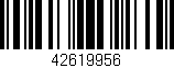 Código de barras (EAN, GTIN, SKU, ISBN): '42619956'
