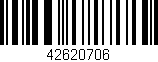 Código de barras (EAN, GTIN, SKU, ISBN): '42620706'