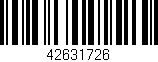Código de barras (EAN, GTIN, SKU, ISBN): '42631726'