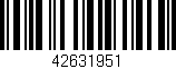 Código de barras (EAN, GTIN, SKU, ISBN): '42631951'
