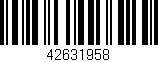 Código de barras (EAN, GTIN, SKU, ISBN): '42631958'