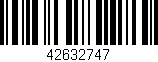 Código de barras (EAN, GTIN, SKU, ISBN): '42632747'