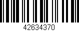 Código de barras (EAN, GTIN, SKU, ISBN): '42634370'