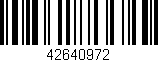 Código de barras (EAN, GTIN, SKU, ISBN): '42640972'
