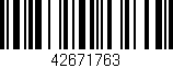 Código de barras (EAN, GTIN, SKU, ISBN): '42671763'