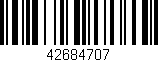 Código de barras (EAN, GTIN, SKU, ISBN): '42684707'