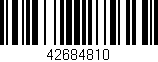 Código de barras (EAN, GTIN, SKU, ISBN): '42684810'